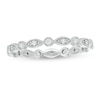 Thumbnail Image 1 of 1/5 CT. T.W. Diamond Marquise and Circle Alternating Vintage-Style Eternity Anniversary Band in 10K White Gold
