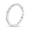 Thumbnail Image 3 of 1/5 CT. T.W. Diamond Marquise and Circle Alternating Vintage-Style Eternity Anniversary Band in 10K White Gold