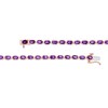 Thumbnail Image 3 of Oval Amethyst and White Topaz Bracelet in 14K Rose Gold Over Silver - 7.25"
