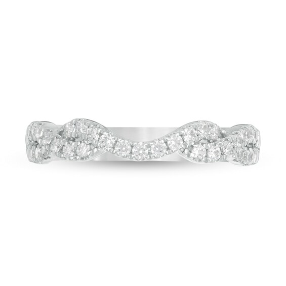 1/3 CT. T.w. Diamond Twist Contour Band in 14K White Gold