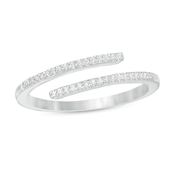 1/10 CT. T.w. Diamond Wrap Ring in Sterling Silver