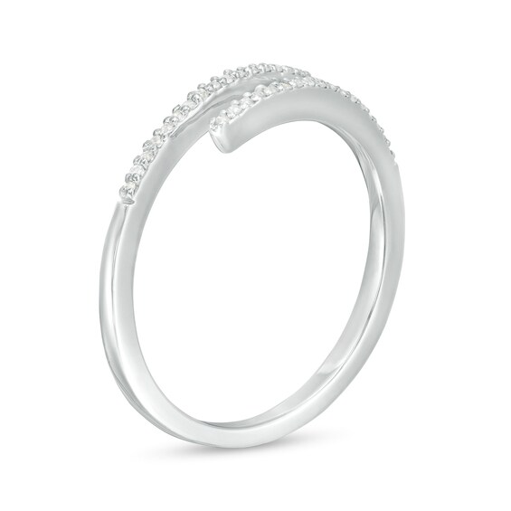 1/10 CT. T.w. Diamond Wrap Ring in Sterling Silver