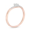 Thumbnail Image 2 of 1/5 CT. T.W. Diamond Chevron Promise Ring in 10K Rose Gold