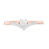 Thumbnail Image 4 of 1/5 CT. T.W. Diamond Chevron Promise Ring in 10K Rose Gold