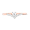 Thumbnail Image 3 of 1/5 CT. T.W. Diamond Chevron Promise Ring in 10K Rose Gold