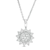 Thumbnail Image 0 of 1/6 CT. T.W. Composite Diamond Sunflower Pendant in 14K White Gold - 17"