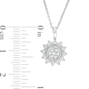 Thumbnail Image 1 of 1/6 CT. T.W. Composite Diamond Sunflower Pendant in 14K White Gold - 17"