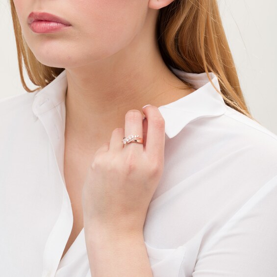 5/8 CT. T.W. Diamond Graduated Wrap Ring in 10K Rose Gold 5/8 CT. T.W. Diamond Graduated Wrap Ring in 10K Rose Gold