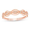 Thumbnail Image 0 of 1/15 CT. T.W. Diamond Art Deco Vintage-Style Anniversary Ring in 10K Rose Gold