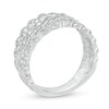Thumbnail Image 2 of 3/8 CT. T.W. Diamond Twist Multi-Row Vintage-Style Anniversary Ring in 10K White Gold