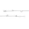 Thumbnail Image 3 of 1/20 CT. T.W. Diamond Alternating Star Charm Bracelet in 10K White Gold - 7.5"