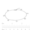 Thumbnail Image 3 of 1/20 CT. T.W. Diamond Alternating Star Charm Bracelet in 10K White Gold - 7.5"