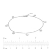 Thumbnail Image 4 of 1/20 CT. T.W. Diamond Alternating Star Charm Bracelet in 10K White Gold - 7.5"