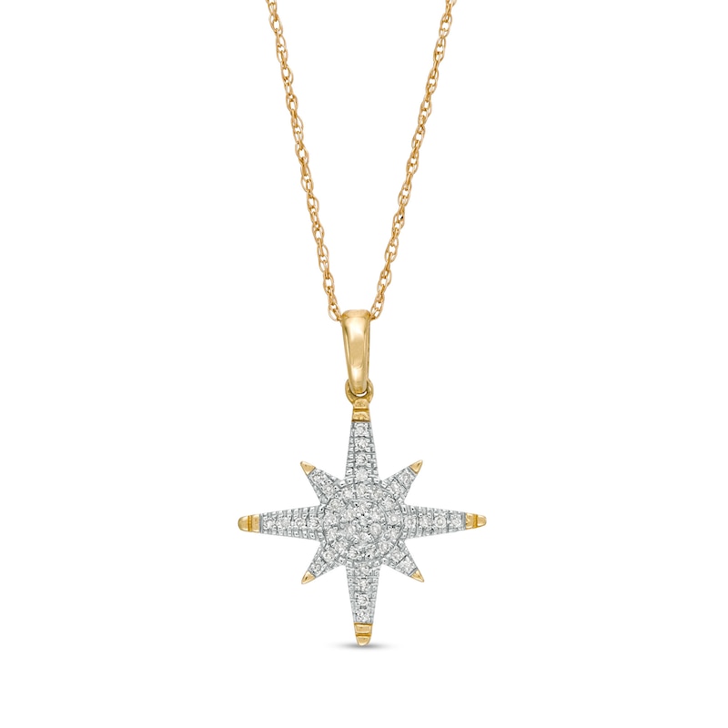 Zales Diamond Accent Airplane Pendant in 10K Gold