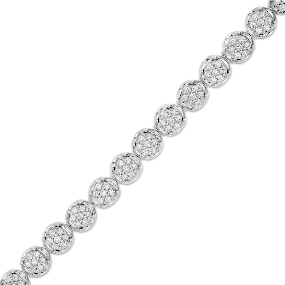 3 CT. T.w. Composite Diamond Line Bracelet in 10K White Gold