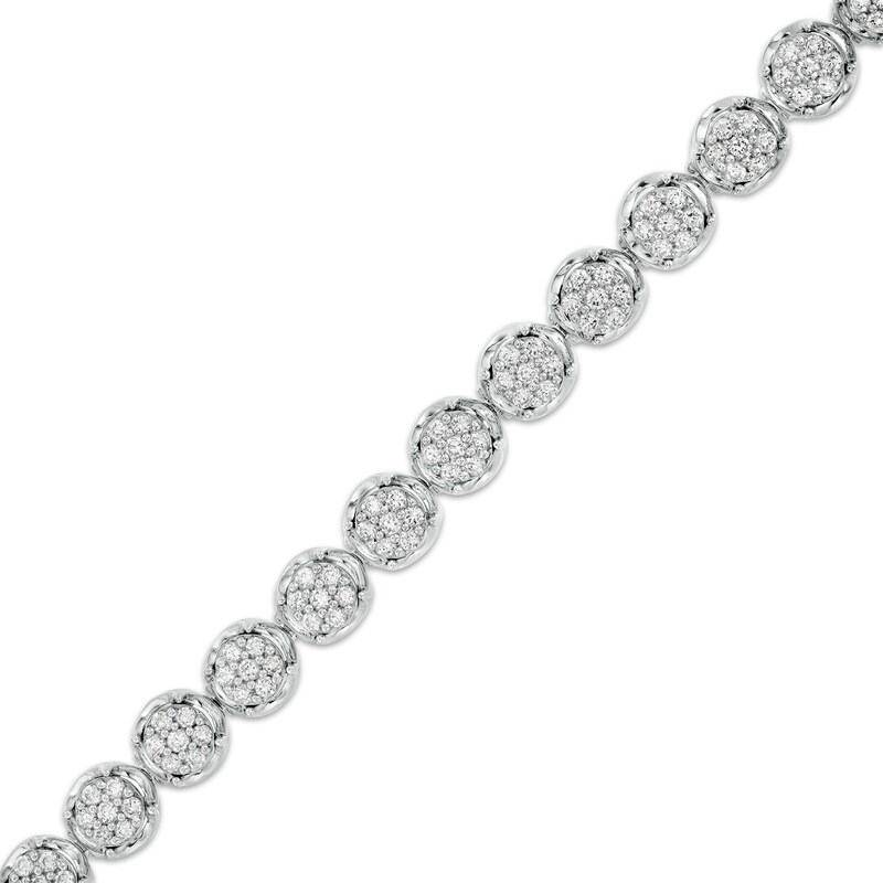 Main Image 1 of 3 CT. T.W. Composite Diamond Line Bracelet in 10K White Gold