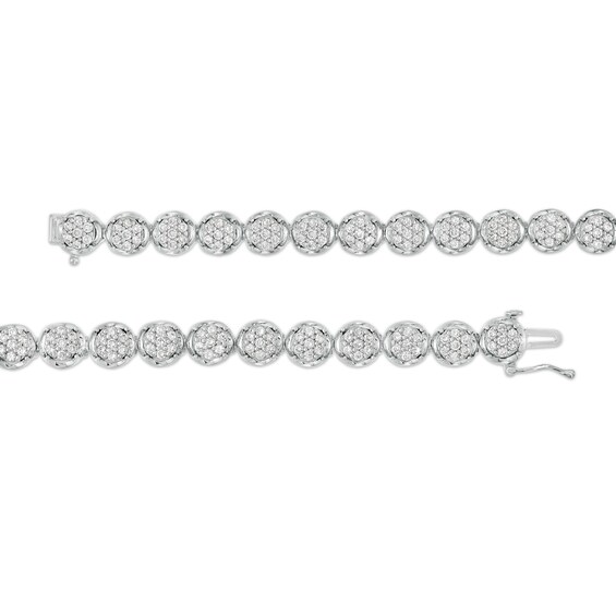 3 CT. T.w. Composite Diamond Line Bracelet in 10K White Gold