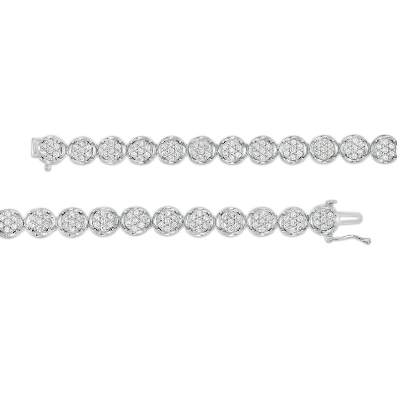 Main Image 3 of 3 CT. T.W. Composite Diamond Line Bracelet in 10K White Gold