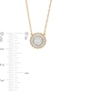 Thumbnail Image 3 of 1/3 CT. T.W. Diamond Scallop Frame Vintage-Style Necklace in 10K Gold