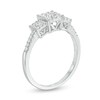 Thumbnail Image 3 of 1/2 CT. T.W Composite Diamond Square Frame Three Stone Ring in 10K White Gold