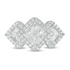 Thumbnail Image 4 of 1 CT. T.W. Princess-Cut Composite Diamond Frame Three Stone Ring in 10K White Gold