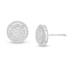 Thumbnail Image 1 of 1/2 CT. T.W. Multi-Diamond Open Frame Tiered Stud Earrings in 10K White Gold