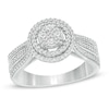 Thumbnail Image 1 of 1/2 CT. T.W. Composite Diamond Double Frame Multi-Row Ring in 10K White Gold
