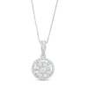 Thumbnail Image 1 of 1/4 CT. T.W. Multi-Diamond Frame Pendant in 10K White Gold
