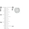 Thumbnail Image 3 of 1/2 CT. T.W. Diamond Frame Bezel-Set Stud Earrings in 10K White Gold