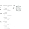 Thumbnail Image 3 of 1/2 CT. T.W. Composite Diamond Cushion Frame Stud Earrings in 10K White Gold