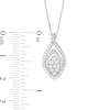 Thumbnail Image 3 of 1/2 CT. T.W. Composite Diamond Double Marquise Outline Pendant in 10K White Gold