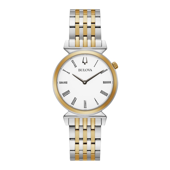 Ladies' Bulova Regatta Two-Tone Watch with White Dial (Model: 98L264)
