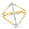 Thumbnail Image 0 of 1/10 CT. T.W. Diamond Double Arrow Split Shank Ring in 10K Gold