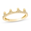 Thumbnail Image 0 of 1/10 CT. T.W. Diamond Crown Ring in 10K Gold