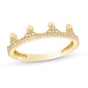 Thumbnail Image 1 of 1/10 CT. T.W. Diamond Crown Ring in 10K Gold