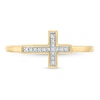Thumbnail Image 4 of Diamond Accent Sideways Cross Ring in 10K Gold