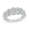 Thumbnail Image 1 of 1/3 CT. T.W. Diamond Chain Link Ring in Sterling Silver