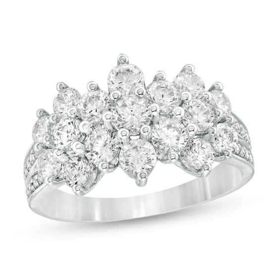 2 CT. T.w. Composite Diamond Pyramid Ring in 10K White Gold