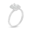 Thumbnail Image 3 of 3/4 CT. T.W. Emerald-Cut Diamond Double Octagonal Frame Engagement Ring in 14K White Gold
