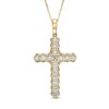 Thumbnail Image 1 of 1/2 CT. T.W. Diamond Cross Pendant in 10K Gold