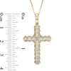 Thumbnail Image 2 of 1/2 CT. T.W. Diamond Cross Pendant in 10K Gold