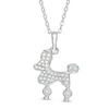 Thumbnail Image 1 of 1/8 CT. T.W. Diamond Poodle Pendant in Sterling Silver