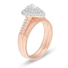 Thumbnail Image 2 of 3/4 CT. T.W. Pear-Shaped Diamond Double Frame Bridal Set in 14K Rose Gold