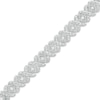 Thumbnail Image 0 of 1/10 CT. T.W. Diamond Vintage-Style Alternating "X" Bracelet in Sterling Silver – 7.25"