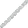 Thumbnail Image 1 of 1/10 CT. T.W. Diamond Vintage-Style Alternating "X" Bracelet in Sterling Silver – 7.25"