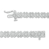 Thumbnail Image 2 of 1/10 CT. T.W. Diamond Vintage-Style Alternating "X" Bracelet in Sterling Silver – 7.25"