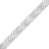 Thumbnail Image 1 of 1/10 CT. T.W. Diamond Chevron Bracelet in Sterling Silver - 7.25"