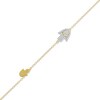 Thumbnail Image 0 of 1/15 CT. T.W. Diamond Hamsa Anklet in 10K Gold - 10"