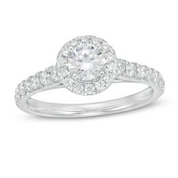 Zales Private Collection 1 CT. T.W. Certified Colorless Diamond Frame Engagement Ring in 14K White Gold (F/I1)