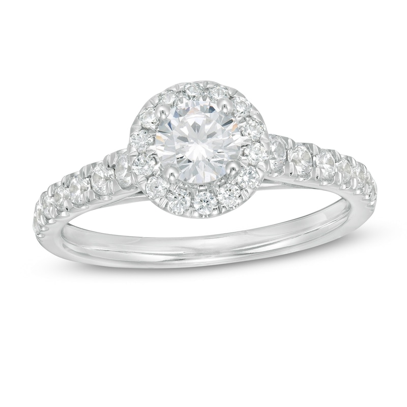 Zales Private Collection 1 CT. T.W. Certified Colorless Diamond Frame  Engagement Ring in 14K White Gold (F/I1)